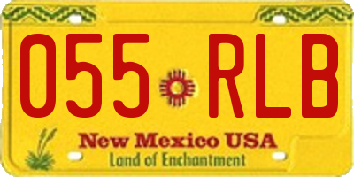 NM license plate 055RLB