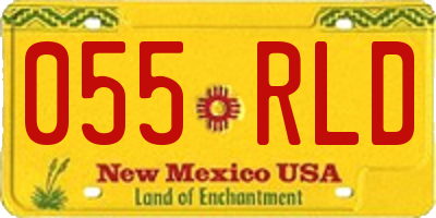 NM license plate 055RLD