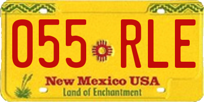 NM license plate 055RLE