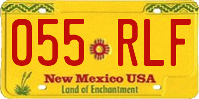 NM license plate 055RLF