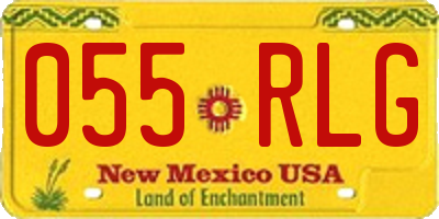 NM license plate 055RLG