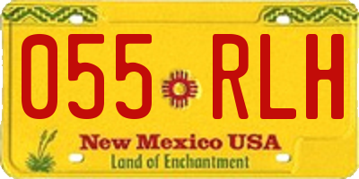 NM license plate 055RLH