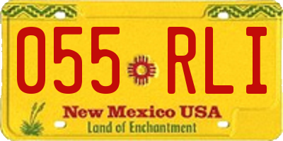 NM license plate 055RLI