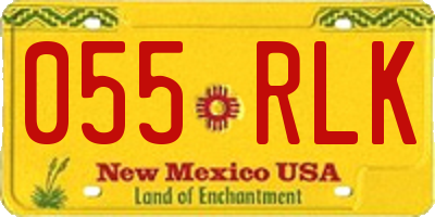 NM license plate 055RLK