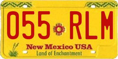NM license plate 055RLM