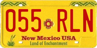 NM license plate 055RLN