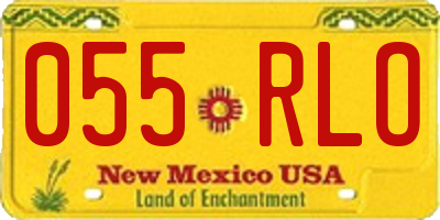 NM license plate 055RLO