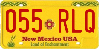NM license plate 055RLQ