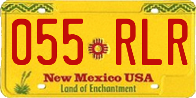 NM license plate 055RLR