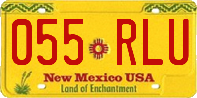 NM license plate 055RLU
