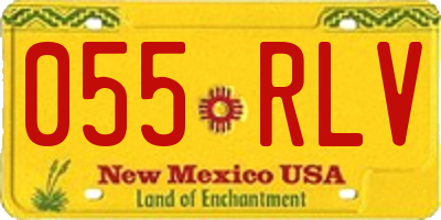 NM license plate 055RLV