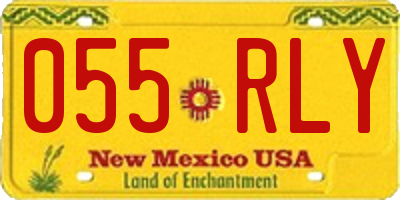 NM license plate 055RLY