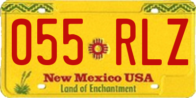 NM license plate 055RLZ