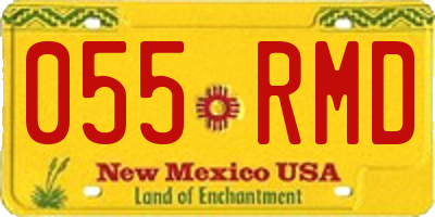 NM license plate 055RMD