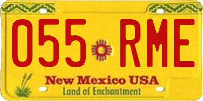 NM license plate 055RME