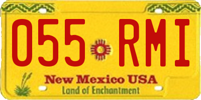 NM license plate 055RMI