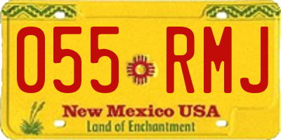 NM license plate 055RMJ