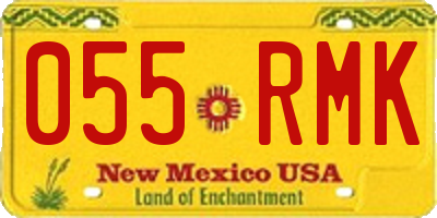 NM license plate 055RMK