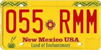 NM license plate 055RMM