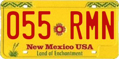 NM license plate 055RMN