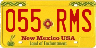 NM license plate 055RMS