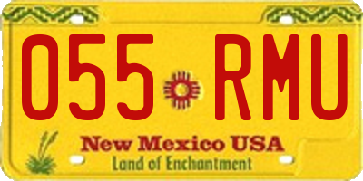 NM license plate 055RMU