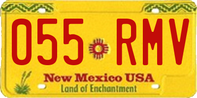 NM license plate 055RMV