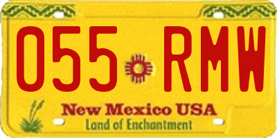 NM license plate 055RMW