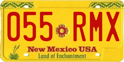 NM license plate 055RMX