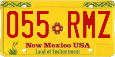 NM license plate 055RMZ