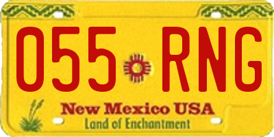 NM license plate 055RNG
