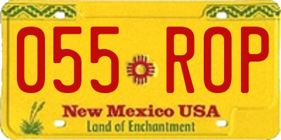 NM license plate 055ROP