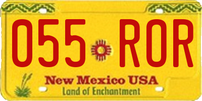 NM license plate 055ROR