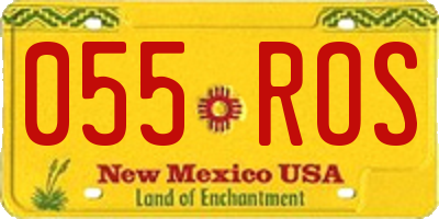 NM license plate 055ROS