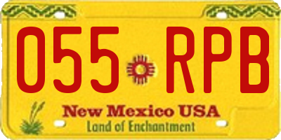 NM license plate 055RPB