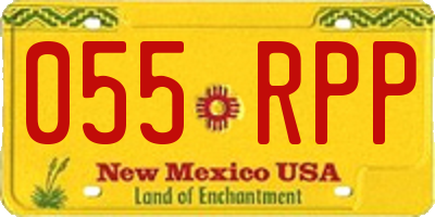 NM license plate 055RPP