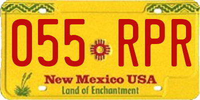 NM license plate 055RPR