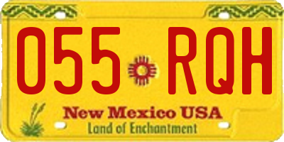 NM license plate 055RQH