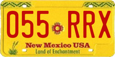 NM license plate 055RRX