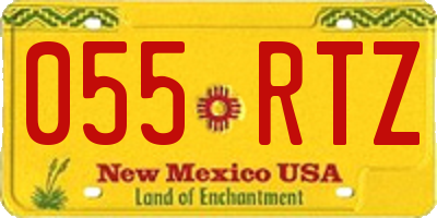 NM license plate 055RTZ