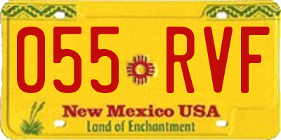 NM license plate 055RVF