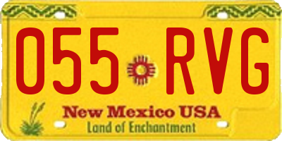 NM license plate 055RVG