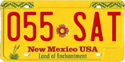 NM license plate 055SAT