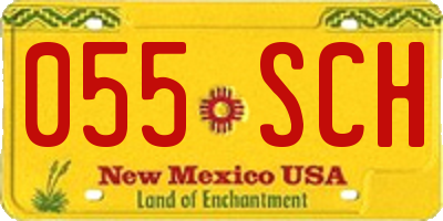 NM license plate 055SCH