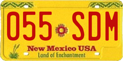 NM license plate 055SDM