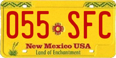 NM license plate 055SFC