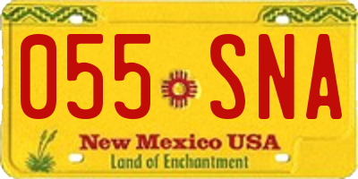 NM license plate 055SNA