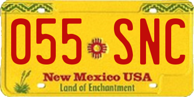 NM license plate 055SNC
