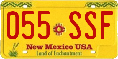 NM license plate 055SSF