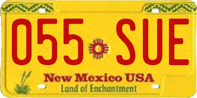 NM license plate 055SUE